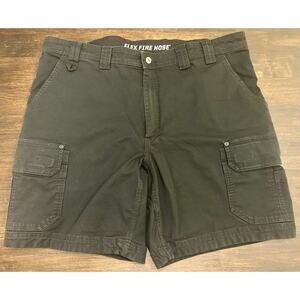 Duluth Shorts Mens 42 Black Relaxed Fit Flex Fire Hose Cargo Carpenter Outdoor